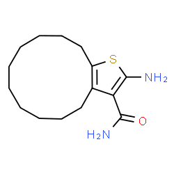 ChemSpider 2D Image | 2-Amino-4,5,6,7,8,9,10,11,12,13-decahydrocyclododeca[b]thiophene-3-carboxamide | C15H24N2OS