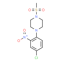 ChemSpider 2D Image | 1-(4-Chloro-2-nitrophenyl)-4-(methylsulfonyl)piperazine | C11H14ClN3O4S