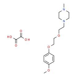 ChemSpider 2D Image | 1-{2-[2-(4-Methoxyphenoxy)ethoxy]ethyl}-4-methylpiperazine ethanedioate (1:1) | C18H28N2O7