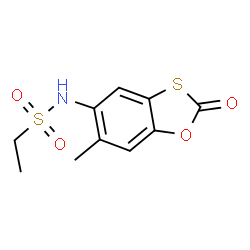 ChemSpider 2D Image | N-(6-Methyl-2-oxo-1,3-benzoxathiol-5-yl)ethanesulfonamide | C10H11NO4S2