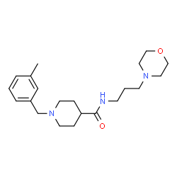 ChemSpider 2D Image | 1-(3-Methylbenzyl)-N-[3-(4-morpholinyl)propyl]-4-piperidinecarboxamide | C21H33N3O2