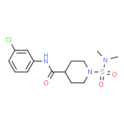 ChemSpider 2D Image | N-(3-Chlorophenyl)-1-(dimethylsulfamoyl)-4-piperidinecarboxamide | C14H20ClN3O3S