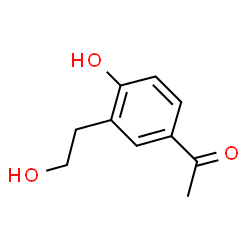 ChemSpider 2D Image | 1-[4-Hydroxy-3-(2-hydroxyethyl)phenyl]ethanone | C10H12O3