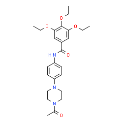 ChemSpider 2D Image | N-[4-(4-Acetyl-1-piperazinyl)phenyl]-3,4,5-triethoxybenzamide | C25H33N3O5