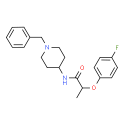 ChemSpider 2D Image | N-(1-Benzyl-4-piperidinyl)-2-(4-fluorophenoxy)propanamide | C21H25FN2O2