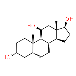 ChemSpider 2D Image | (3alpha,5beta,11beta,17beta)-Androstane-3,11,17-triol | C19H32O3