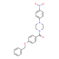 ChemSpider 2D Image | [4-(Benzyloxy)phenyl][4-(4-nitrophenyl)-1-piperazinyl]methanone | C24H23N3O4