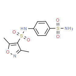ChemSpider 2D Image | 3,5-Dimethyl-N-(4-sulfamoylphenyl)-1,2-oxazole-4-sulfonamide | C11H13N3O5S2