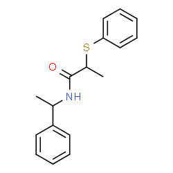 ChemSpider 2D Image | N-(1-Phenylethyl)-2-(phenylsulfanyl)propanamide | C17H19NOS