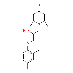 ChemSpider 2D Image | 1-[3-(2,4-Dimethylphenoxy)-2-hydroxypropyl]-2,2,6,6-tetramethyl-4-piperidinol | C20H33NO3