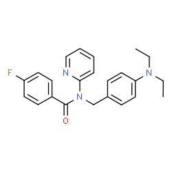 ChemSpider 2D Image | N-[4-(Diethylamino)benzyl]-4-fluoro-N-(2-pyridinyl)benzamide | C23H24FN3O
