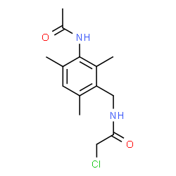 ChemSpider 2D Image | N-(3-Acetamido-2,4,6-trimethylbenzyl)-2-chloroacetamide | C14H19ClN2O2