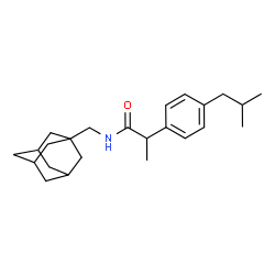 ChemSpider 2D Image | N-(Adamantan-1-ylmethyl)-2-(4-isobutylphenyl)propanamide | C24H35NO