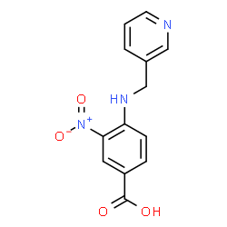 ChemSpider 2D Image | 3-Nitro-4-[(3-pyridinylmethyl)amino]benzoic acid | C13H11N3O4