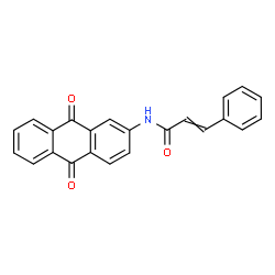 ChemSpider 2D Image | N-(9,10-Dioxo-9,10-dihydro-2-anthracenyl)-3-phenylacrylamide | C23H15NO3