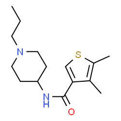 ChemSpider 2D Image | 4,5-Dimethyl-N-(1-propyl-4-piperidinyl)-3-thiophenecarboxamide | C15H24N2OS