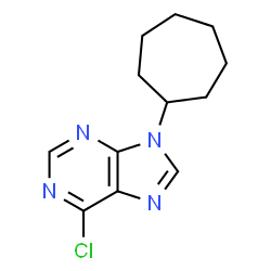 ChemSpider 2D Image | 6-Chloro-9-cycloheptyl-9H-purine | C12H15ClN4