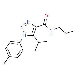ChemSpider 2D Image | 5-Isopropyl-1-(4-methylphenyl)-N-propyl-1H-1,2,3-triazole-4-carboxamide | C16H22N4O