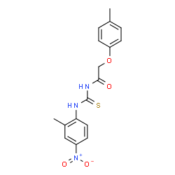 ChemSpider 2D Image | N-[(2-Methyl-4-nitrophenyl)carbamothioyl]-2-(4-methylphenoxy)acetamide | C17H17N3O4S