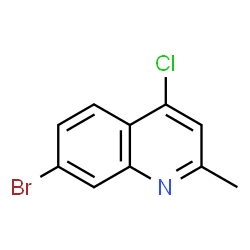 ChemSpider 2D Image | 7-Bromo-4-chloro-2-methylquinoline | C10H7BrClN