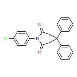 ChemSpider 2D Image | 3-(4-Chlorophenyl)-6,6-diphenyl-3-azabicyclo[3.1.0]hexane-2,4-dione | C23H16ClNO2