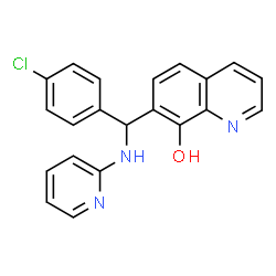 ChemSpider 2D Image | 7-[(4-Chlorophenyl)(2-pyridinylamino)methyl]-8-quinolinol | C21H16ClN3O