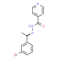 ChemSpider 2D Image | N'-[1-(3-Bromophenyl)ethylidene]isonicotinohydrazide | C14H12BrN3O