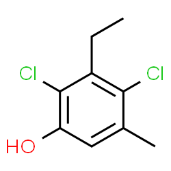 ChemSpider 2D Image | m-cresol, 4,6-dichloro-5-ethyl- | C9H10Cl2O