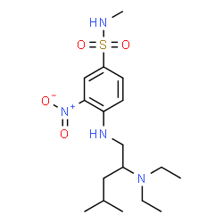 ChemSpider 2D Image | 4-{[2-(Diethylamino)-4-methylpentyl]amino}-N-methyl-3-nitrobenzenesulfonamide | C17H30N4O4S