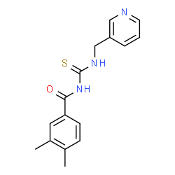 ChemSpider 2D Image | 3,4-Dimethyl-N-[(3-pyridinylmethyl)carbamothioyl]benzamide | C16H17N3OS