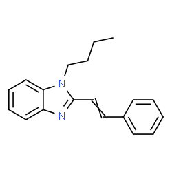 ChemSpider 2D Image | 1-Butyl-2-(2-phenylvinyl)-1H-benzimidazole | C19H20N2