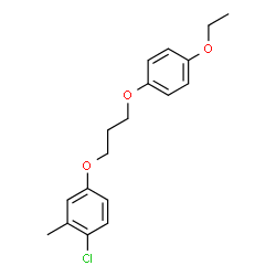 ChemSpider 2D Image | 1-Chloro-4-[3-(4-ethoxyphenoxy)propoxy]-2-methylbenzene | C18H21ClO3