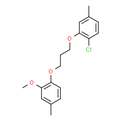 ChemSpider 2D Image | 1-Chloro-2-[3-(2-methoxy-4-methylphenoxy)propoxy]-4-methylbenzene | C18H21ClO3