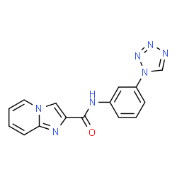 ChemSpider 2D Image | N-[3-(1H-Tetrazol-1-yl)phenyl]imidazo[1,2-a]pyridine-2-carboxamide | C15H11N7O