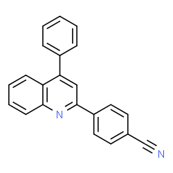 ChemSpider 2D Image | 4-(4-Phenyl-2-quinolinyl)benzonitrile | C22H14N2