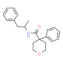 ChemSpider 2D Image | 4-Phenyl-N-(1-phenyl-2-propanyl)tetrahydro-2H-pyran-4-carboxamide | C21H25NO2
