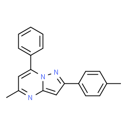 ChemSpider 2D Image | 5-Methyl-2-(4-methylphenyl)-7-phenylpyrazolo[1,5-a]pyrimidine | C20H17N3