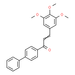 ChemSpider 2D Image | 1-(4-Biphenylyl)-3-(3,4,5-trimethoxyphenyl)-2-propen-1-one | C24H22O4