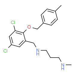 ChemSpider 2D Image | N-{3,5-Dichloro-2-[(4-methylbenzyl)oxy]benzyl}-N'-methyl-1,3-propanediamine | C19H24Cl2N2O