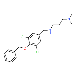 ChemSpider 2D Image | N'-[4-(Benzyloxy)-3,5-dichlorobenzyl]-N,N-dimethyl-1,3-propanediamine | C19H24Cl2N2O