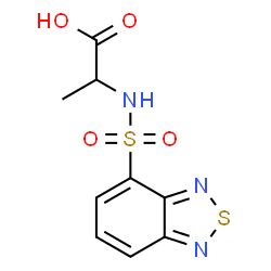 ChemSpider 2D Image | N-(2,1,3-Benzothiadiazol-4-ylsulfonyl)alanine | C9H9N3O4S2