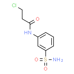 ChemSpider 2D Image | 3-Chloro-N-(3-sulfamoylphenyl)propanamide | C9H11ClN2O3S