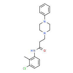 ChemSpider 2D Image | N-(3-Chloro-2-methylphenyl)-3-(4-phenyl-1-piperazinyl)propanamide | C20H24ClN3O