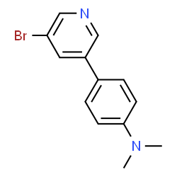 ChemSpider 2D Image | 4-(5-Bromo-3-pyridinyl)-N,N-dimethylaniline | C13H13BrN2