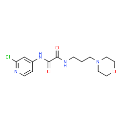 ChemSpider 2D Image | N-(2-Chloro-4-pyridinyl)-N'-[3-(4-morpholinyl)propyl]ethanediamide | C14H19ClN4O3