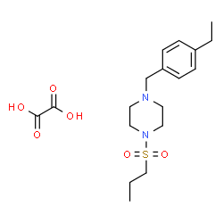 ChemSpider 2D Image | 1-(4-Ethylbenzyl)-4-(propylsulfonyl)piperazine ethanedioate (1:1) | C18H28N2O6S