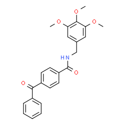 ChemSpider 2D Image | 4-Benzoyl-N-(3,4,5-trimethoxybenzyl)benzamide | C24H23NO5