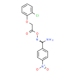 ChemSpider 2D Image | N'-[2-(2-Chlorophenoxy)acetoxy]-4-nitrobenzenecarboximidamide | C15H12ClN3O5