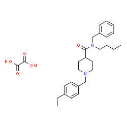 ChemSpider 2D Image | N-Benzyl-N-butyl-1-(4-ethylbenzyl)-4-piperidinecarboxamide ethanedioate (1:1) | C28H38N2O5