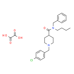 ChemSpider 2D Image | N-Benzyl-N-butyl-1-(4-chlorobenzyl)-4-piperidinecarboxamide ethanedioate (1:1) | C26H33ClN2O5